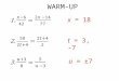 WARM-UP x = 18 t = 3, -7 u = ± 7. 7-2 Similar Polygons I CAN Use the definition of similar polygons to determine if two polygons are similar Determine