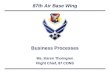 87th Air Base Wing Ms. Karen Thorngren Flight Chief, 87 CONS Business Processes