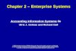 Chapter 2 – Enterprise Systems Accounting Information Systems 8e Ulric J. Gelinas and Richard Dull © 2010 Cengage Learning. All Rights Reserved. May not