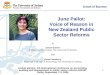 1 June Pallot: Voice of Reason in New Zealand Public Sector Reforms By James Guthrie Professor of Accounting, The University of Sydney And Susan Newberry