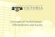 Concepts of Performance – Effectiveness and Equity
