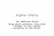 Alpha-theta The Addicted Brain Drug abuse produces long-term changes in the reward circuitry of the brain