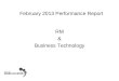 February 2013 Performance Report RM & Business Technology
