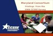 Maryland Consortium Findings from the 2006 CCSSE Survey