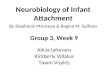 Neurobiology of Infant Attachment By Stephanie Moriceau & Regina M. Sullivan Group 3, Week 9 Alicia Iafonaro Kimberly Villalva Tawni Voyles