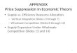 APPENDIX Price Suppression In Economic Theory Supply vs. Efficiency Resource Allocation – Vertical Integration (Slides 2 through 7) – Wholesale Competition