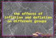The effects of inflation and deflation on different groups