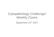 Cytopathology Challenge! Weekly Cases September 24 th 2007