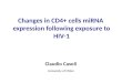 Changes in CD4+ cells miRNA expression following exposure to HIV-1 Claudio Casoli University of Milan