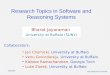 Research Topics in Software and Reasoning Systems Bharat Jayaraman University at Buffalo (SUNY) Jan Chomicki, University at Buffalo Venu Govindaraju, University