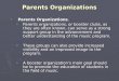 Parents Organizations Parents Organizations. Parents Organizations. Parents organizations, or booster clubs, as they are often known, can serve as a strong