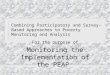Combining Participatory and Survey-Based Approaches to Poverty Monitoring and Analysis For the purpose of Monitoring the Implementation of the PEAP