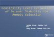 Feasibility Level Evaluation of Seismic Stability for Remedy Selection Senda Ozkan, Tetra Tech Inc. Gary Braun, Tetra Tech Inc