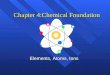 Chapter 4:Chemical Foundation Elements, Atoms, Ions