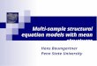 Multi-sample structural equation models with mean structures Hans Baumgartner Penn State University