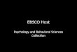 EBSCO Host Psychology and Behavioral Sciences Collection