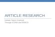 ARTICLE RESEARCH Debate Topics Explored Through ICONN and EBSCO