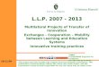 L.L.P. 2007 - 2013 Multilateral Projects of Transfer of Innovation Exchanges – Cooperation – Mobility between Learning and Education Systems Innovative