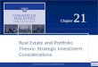 ©2014 OnCourse Learning. All Rights Reserved. CHAPTER 21 Chapter 21 Real Estate and Portfolio Theory: Strategic Investment Considerations SLIDE 1