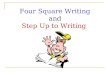 Four Square Writing and Step Up to Writing. Why both programs? Prewriting and organizational skills are taught through the use of a graphic organizer
