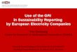 Use of the GRI in Sustainability Reporting by European Electricity Companies Tim Steinweg Centre for Research on Multinational Corporations (SOMO) Sectoral