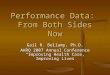 Performance Data: From Both Sides Now Gail R. Bellamy, Ph.D. AHRQ 2007 Annual Conference “Improving Health Care, Improving Lives