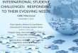 INTERNATIONAL STUDENT CHALLENGES: RESPONDING TO THEIR EVOLVING NEEDS CBIE Montreal November 5, 2012 Rose Aquino, Advisor & Coordinator International &