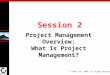 © SYBEX Inc. 2005. All Rights Reserved. Session 2 Project Management Overview: What Is Project Management?