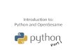 Introduction to: Python and OpenSesame Part I. Python A high-level programming language It can do a lot of things We will use python in this course in