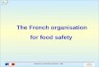 Department of International Relations – 2003 The French organisation for food safety