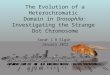 The Evolution of a Heterochromatic Domain in Drosophila: Investigating the Strange Dot Chromosome Sarah C R Elgin January 2012