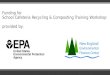 Funding for School Cafeteria Recycling & Composting Training Workshop provided by:
