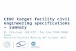 CENF target facility civil engineering specifications – summary M. Calviani (EN/STI) for the CENF-SBWG team Neutrino Platform Meeting 30 th October 2014