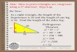 Aim: Triangle Congruence – Hyp-Leg Course: Applied Geometry Do Now: Aim: How to prove triangles are congruent using a 5 th shortcut: Hyp-Leg. In a right