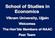 School of Studies in Economics Vikram University, Ujjain Welcomes The Hon’ble Members of NAAC Peer Team