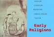 HINDUISM BUDDHISM CONFUCIANISM TAOISM Early Religions JUDAISM