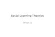 Social Learning Theories Week 11. Tonight Intro to language socialization Discussion Leads and questions HW Midterms