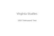 Virginia Studies 2007 Released Test. 1. Why is this person important to the history of Virginia? 1234567891011121314151617181920 212223242526272829303132