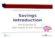 Savings Introduction The Essentials to Take Charge of Your Finances Family Economics & Financial Education