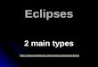 Eclipses 2 main types