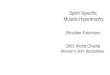 Sport Specific Muscle Hypertrophy Shoulder Extensors 2002 World Champ Women’s 50m Backstroke