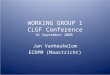 WORKING GROUP 1 CLGF Conference 16 September 2008 Jan Vanheukelom ECDPM (Maastricht)