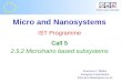 Micro and Nanosystems IST Programme Call 5 2.5.2 Micro/nano based subsystems Francisco J. Ibáñez European Commission Francisco.Ibanez@cec.eu.int
