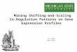 Mining Shifting-and-Scaling Co-Regulation Patterns on Gene Expression Profiles Jin Chen Sep 2012