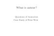 What is auteur? Questions of Auteurism Case Study of Peter Weir