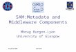 3rd June 2004 CDF Grid SAM:Metadata and Middleware Components Mòrag Burgon-Lyon University of Glasgow
