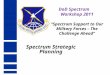 Spectrum Strategic Planning DoD Spectrum Workshop 2011 “Spectrum Support to Our Military Forces – The Challenge Ahead”