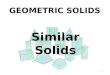 GEOMETRIC SOLIDS 1 Similar Solids. SIMILAR SOLIDS 2 Definition: Two solids of the same type with equal ratios of corresponding linear measures (such as