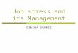 Job stress and its Management General Awareness What is Stress ? Types of Stresses Individuals Stress origins & body systems Adaptation Syndrome Symptoms