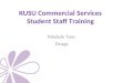 Module Two Drugs KUSU Commercial Services Student Staff Training